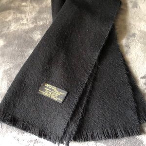 Wool Touch Black Scarf Pashmina